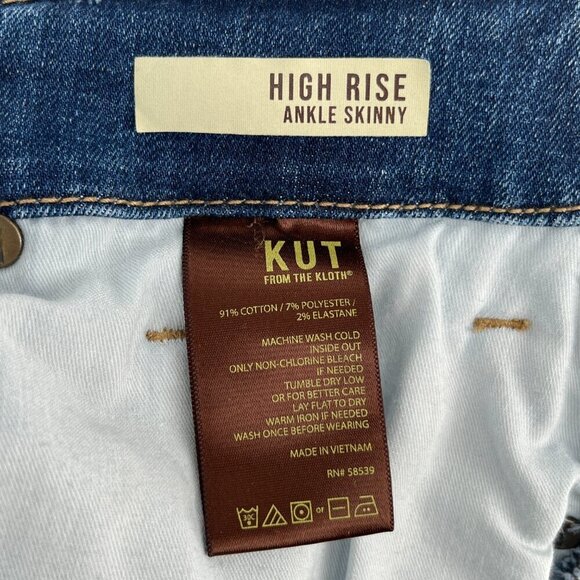 Kut from the Kloth Womens Plus Size 20W Jeans High Rise Skinny  Raw Hem  Waist - Picture 15 of 16